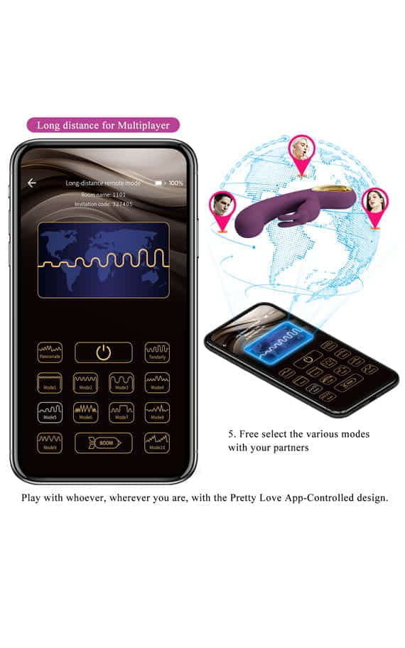 Luxurious silicone vibrator that can be controlled on an app