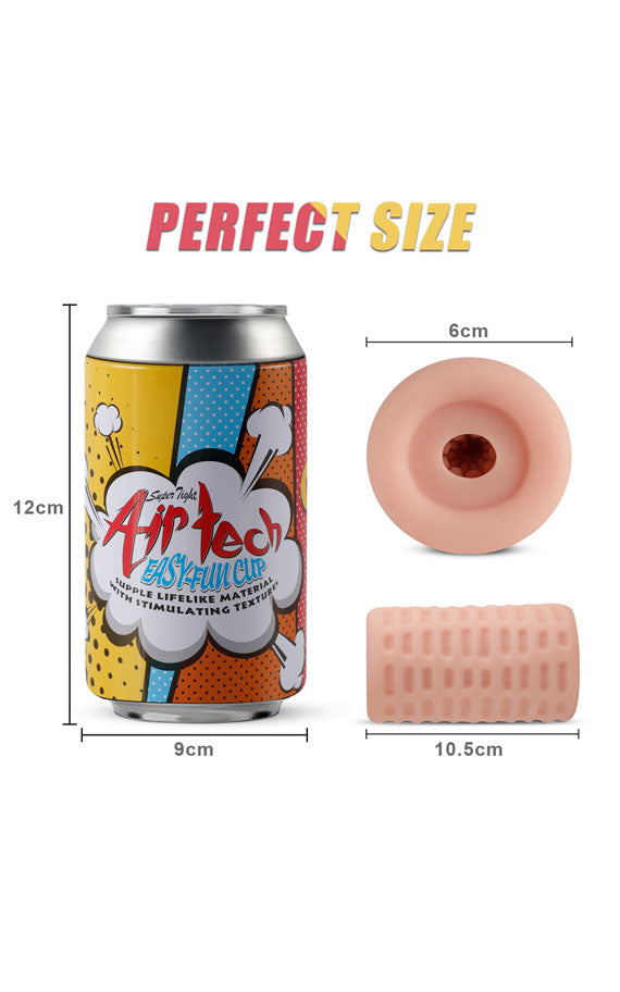 Camouflaged can-shaped masturbator