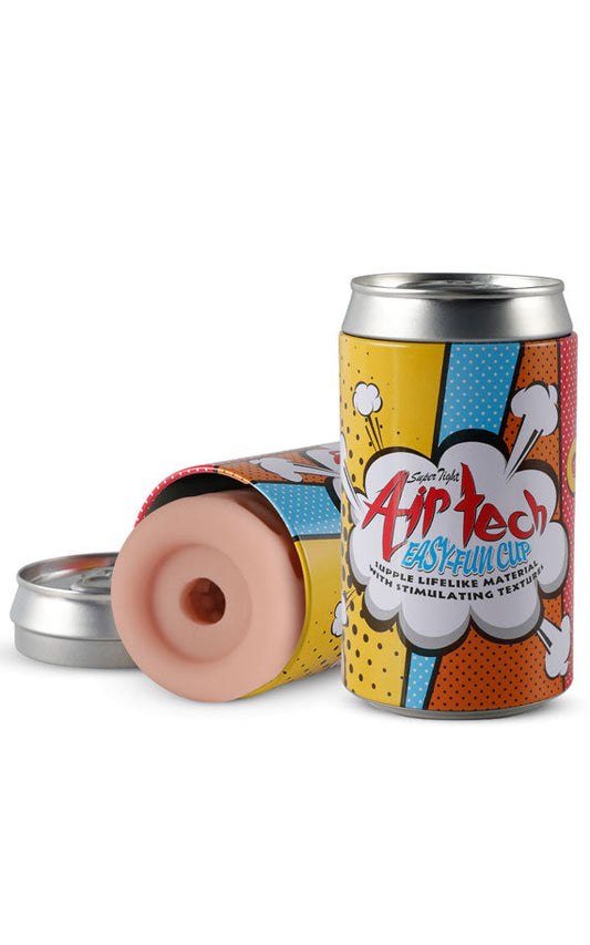 Camouflaged can-shaped masturbator